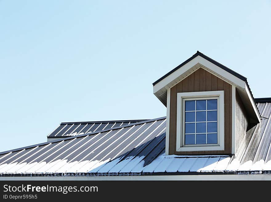 Brown and White Wooden Roof House Window