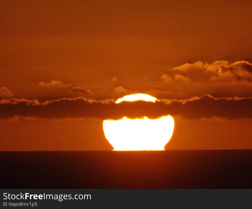 White Clouds during Sunset