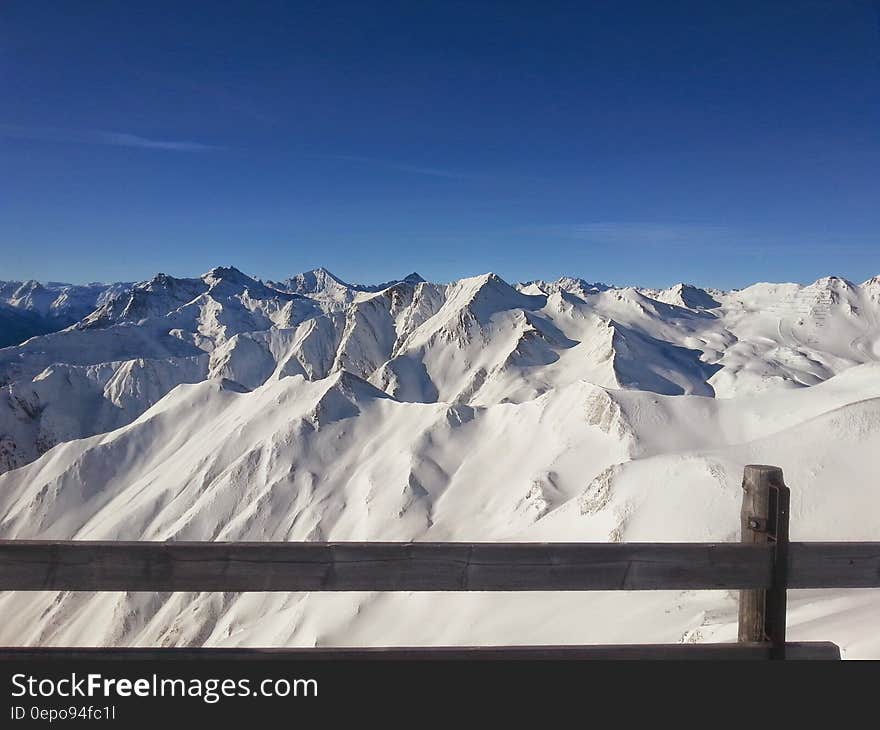 Top Veiw Photo of a Snowy Mountain