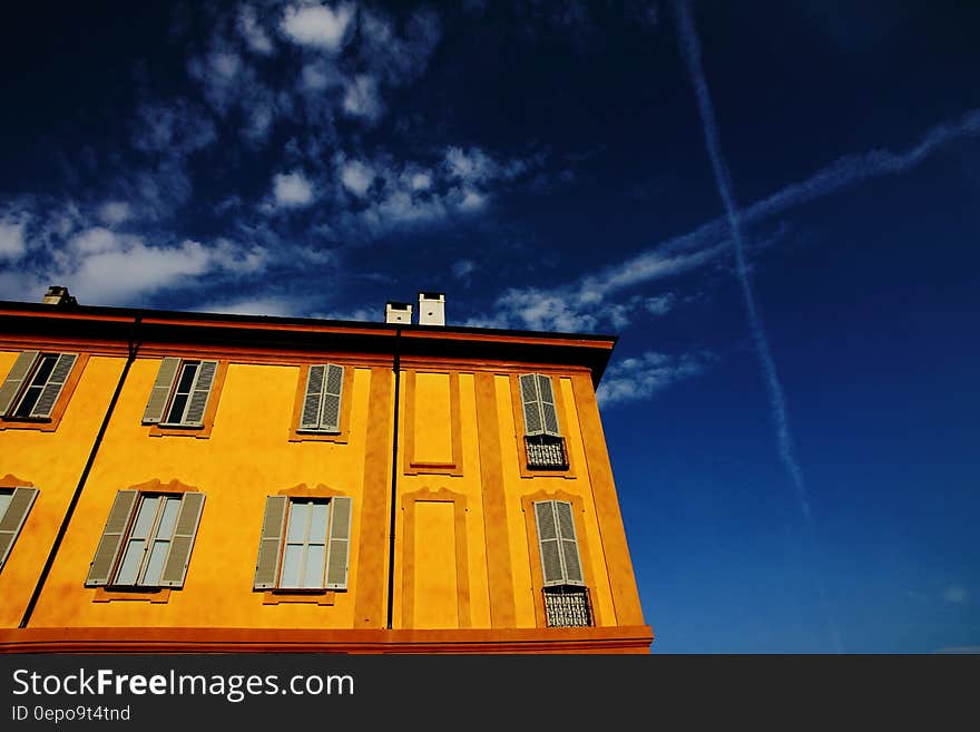 Low Angle View Photography of Orange House