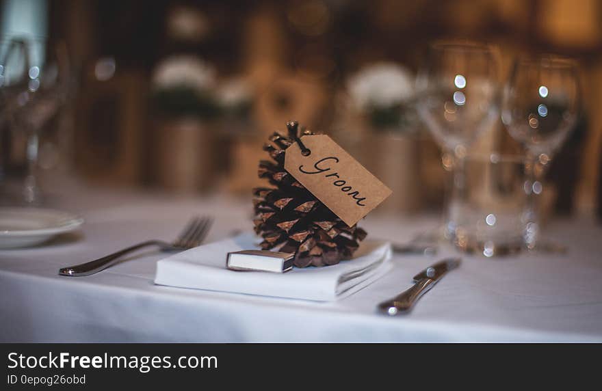 Groom Text on Table