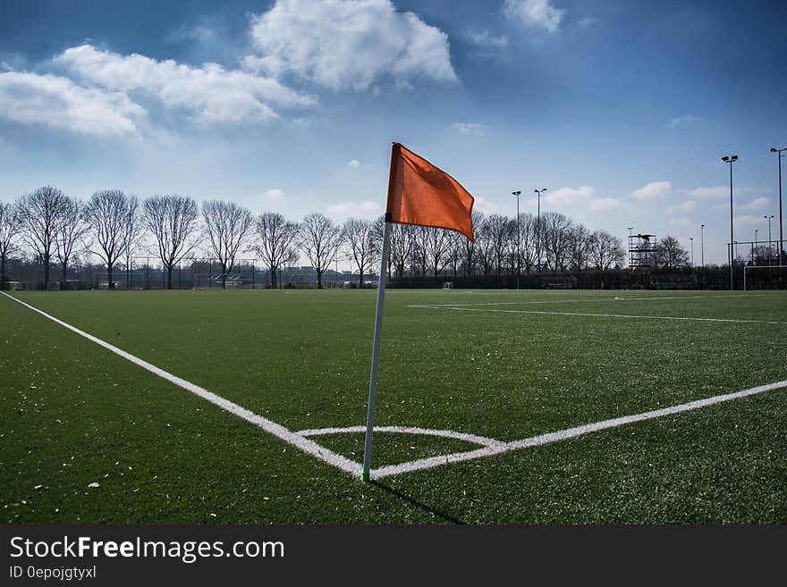 Orange and Silver Flag Post