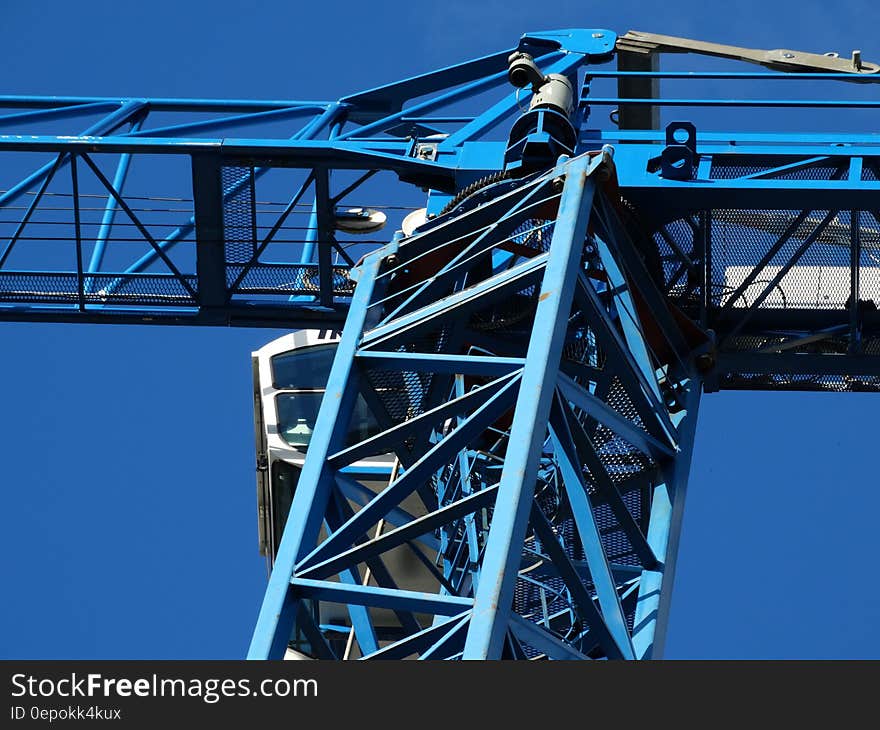 Blue Metal Crane