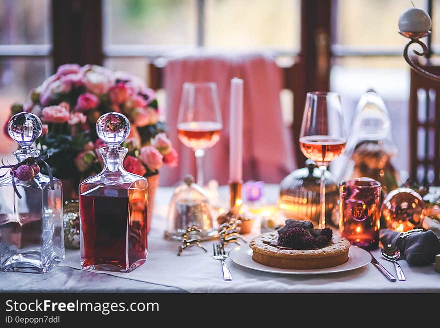 Beautifully served table for dinner