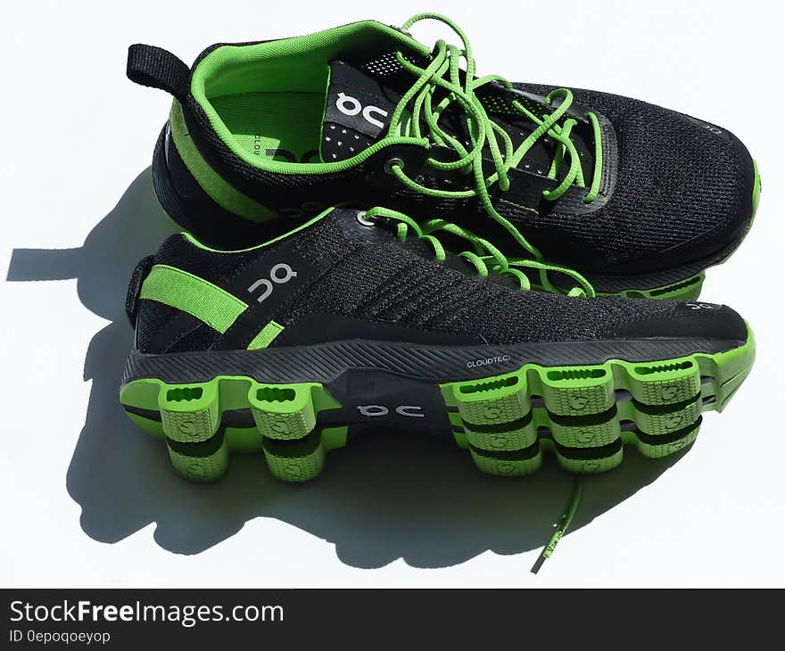 Black Green Sneakers