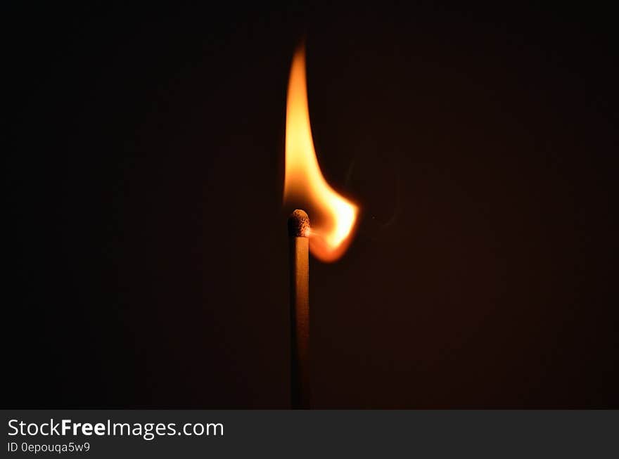 Lighted Burning Match