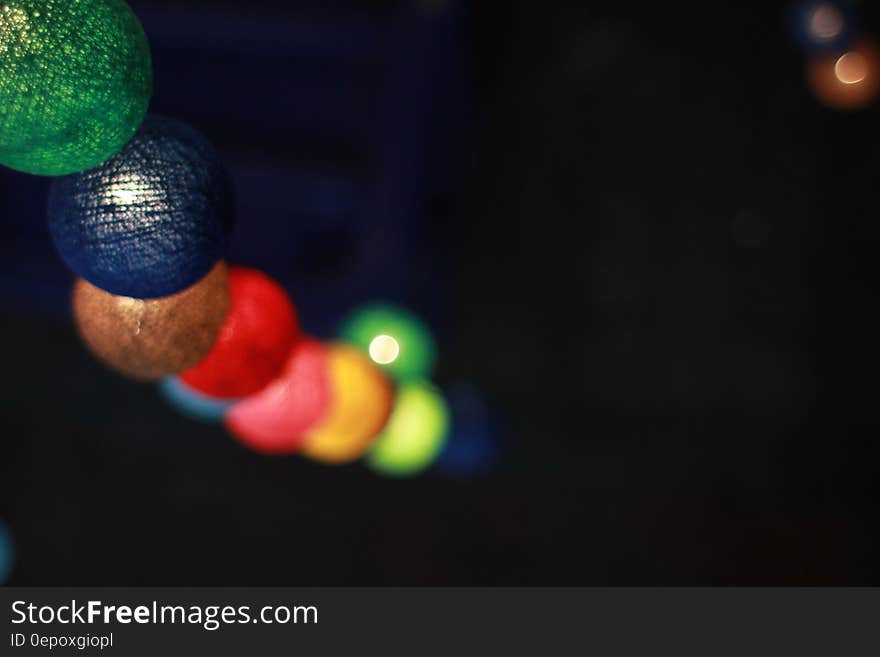 Green Blue and Brown Multicolored Ball Ornament