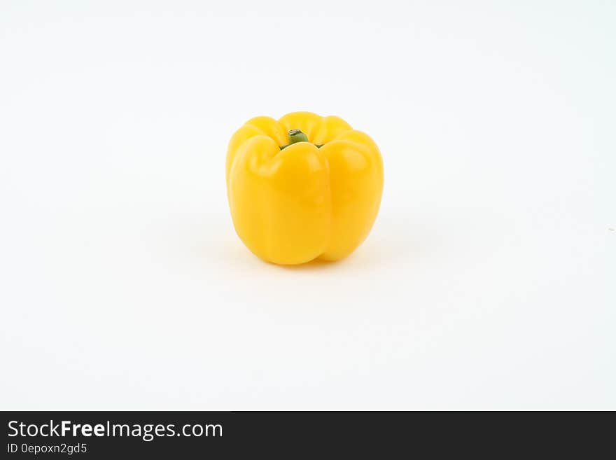 Yellow Round Fruit on White Background