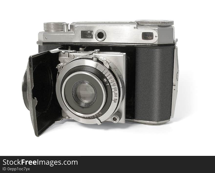 Black and Silver Mirrorless Camera