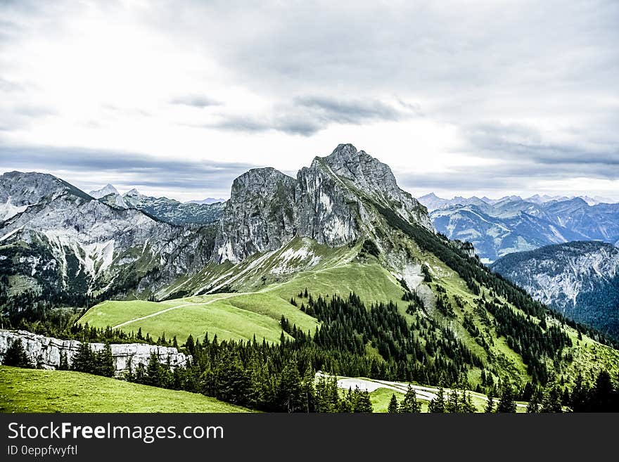 Aerial Photo of Mountains and Trees during Daytime