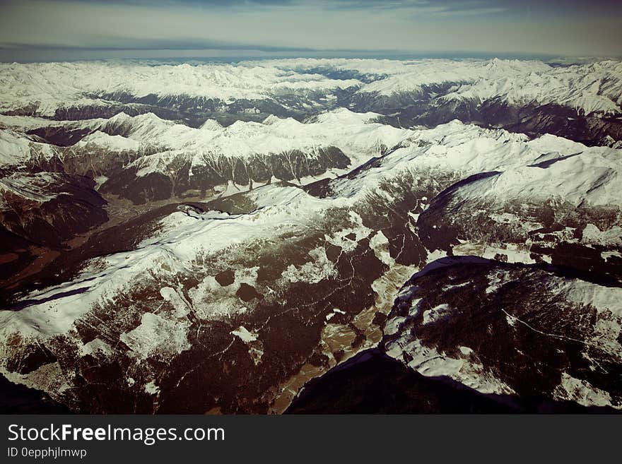 White Snowcapped Mountains