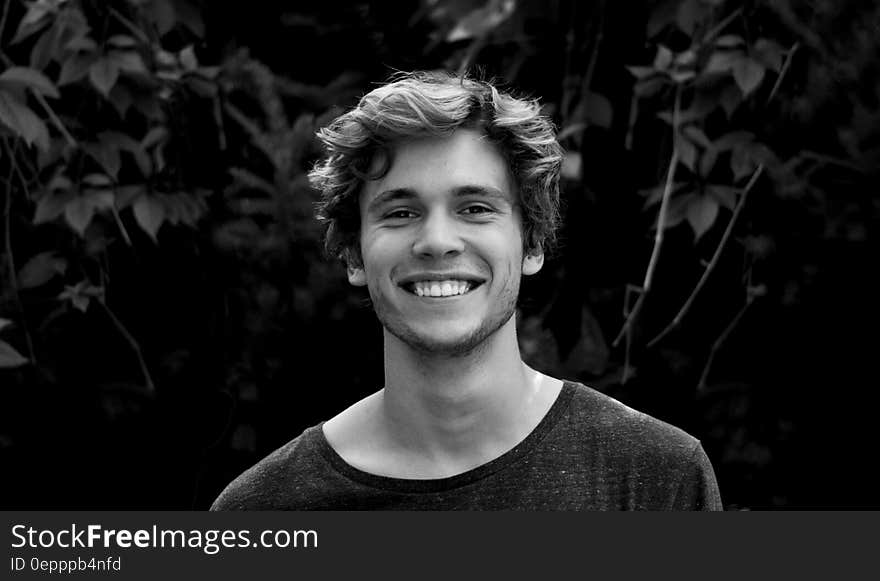 Man on Gray Shirt Portrait