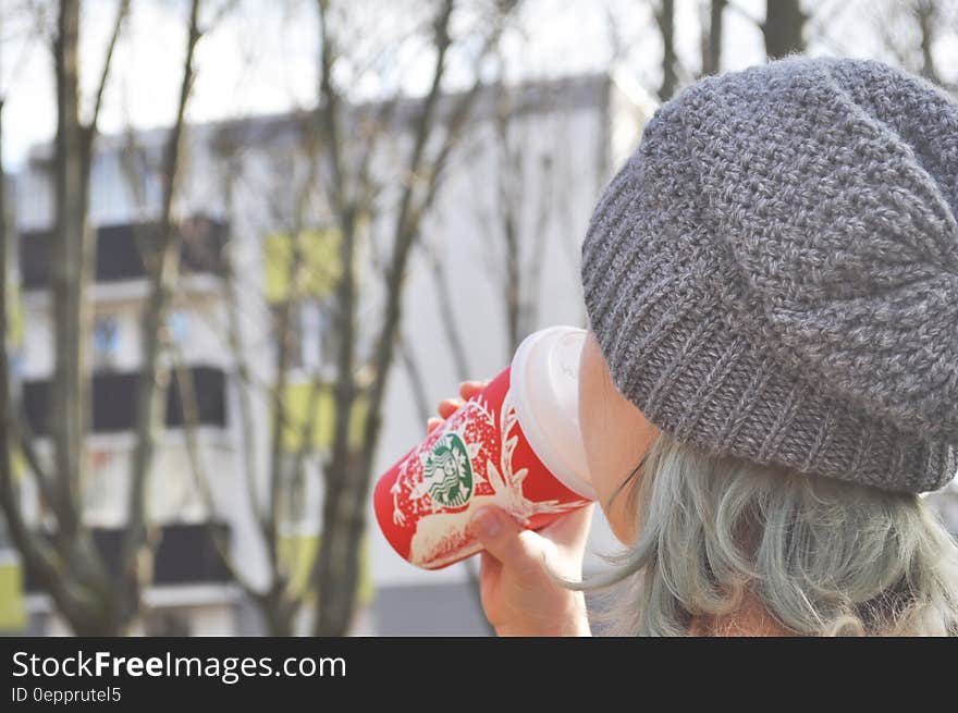 Woman Holding a cup