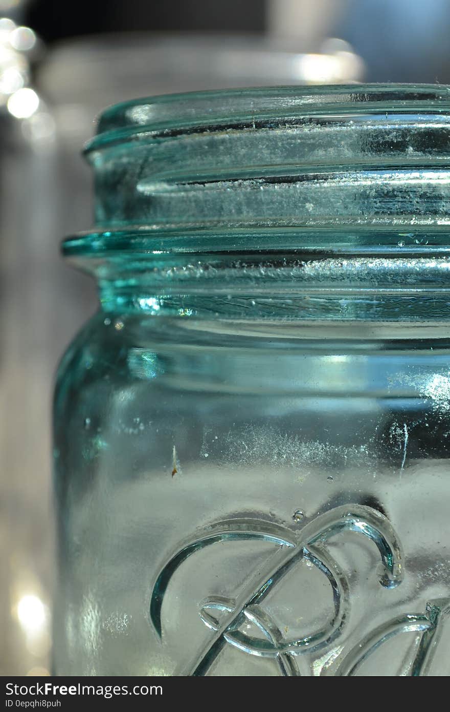 Blue Glass Jar