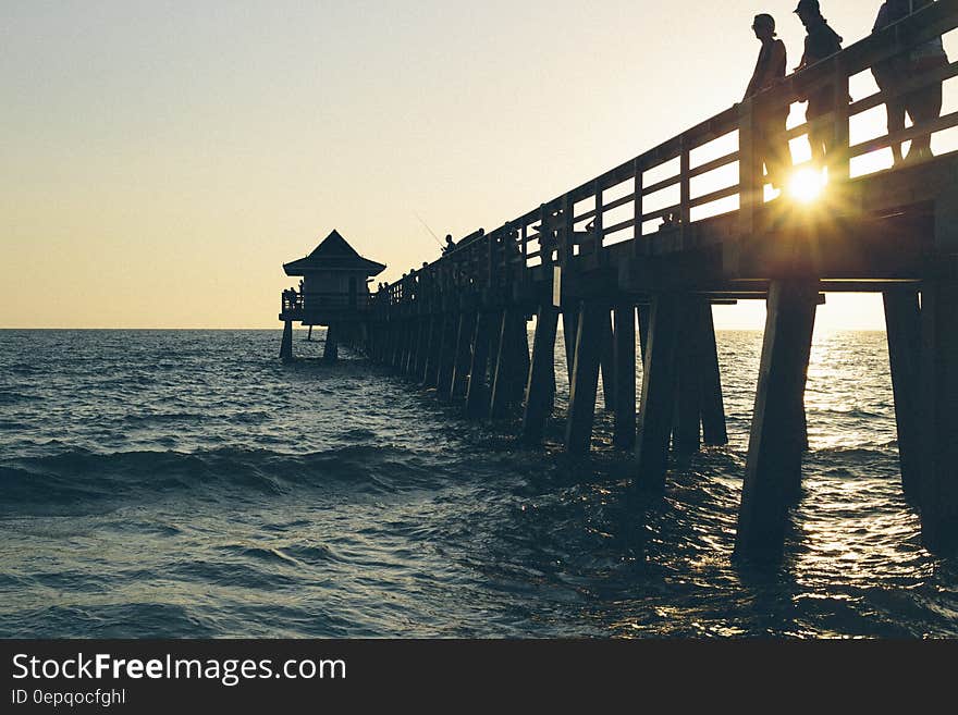 3 Person Standing on Pier