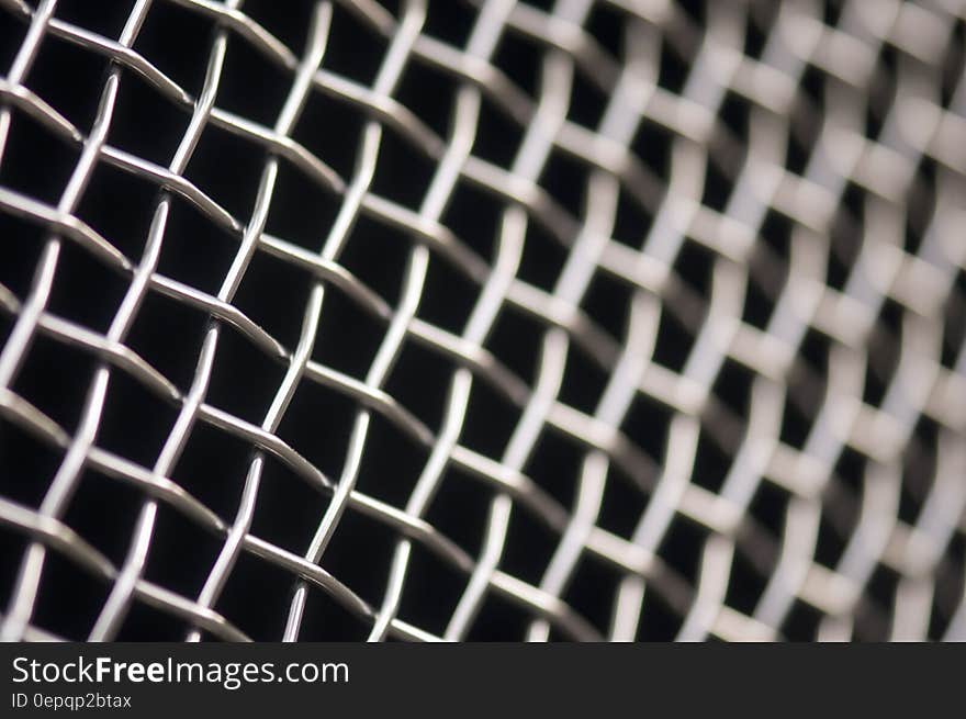 A metal mesh close up.