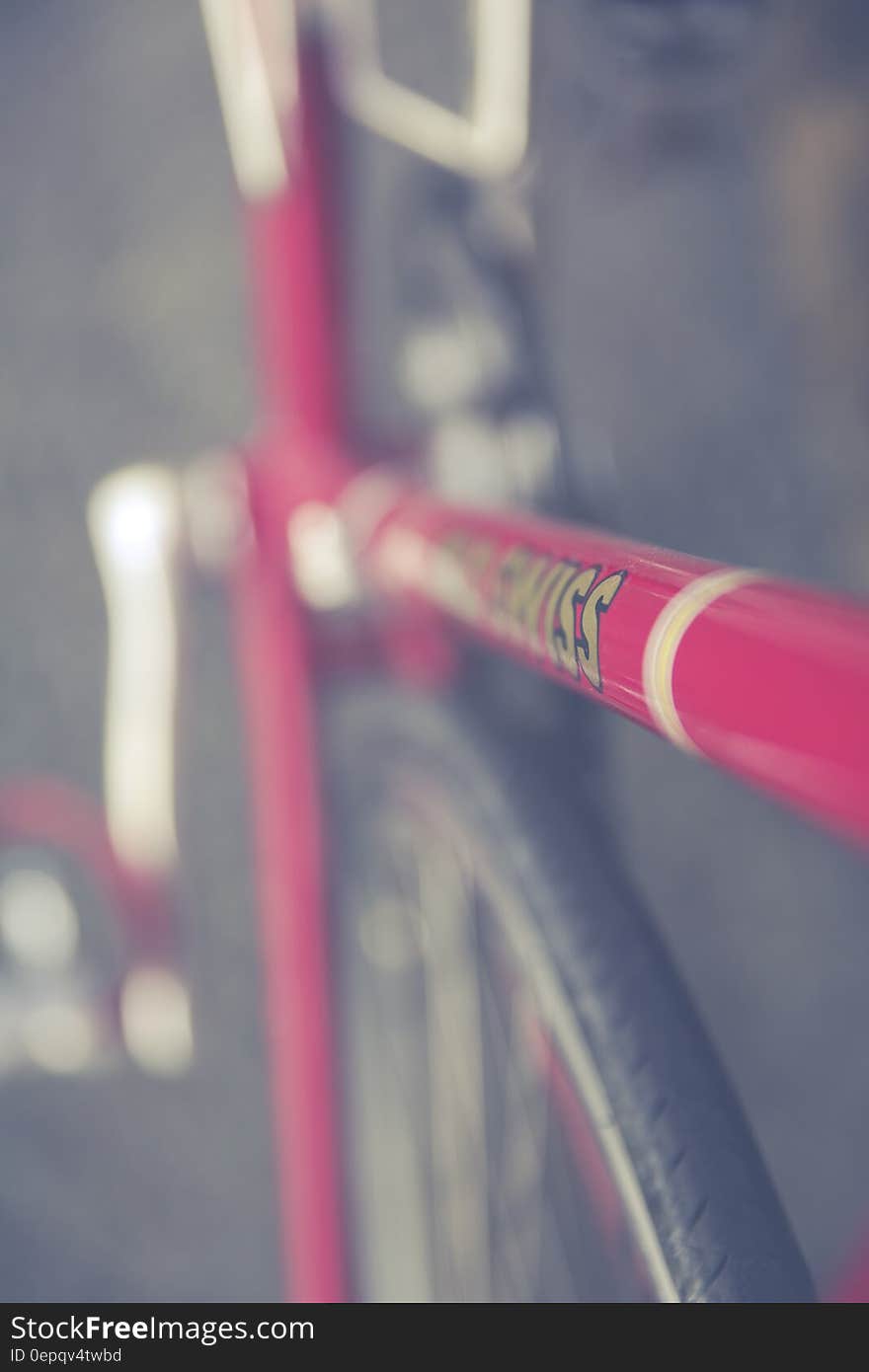 Tilt Shift Lens Photography of Bicycle Frame