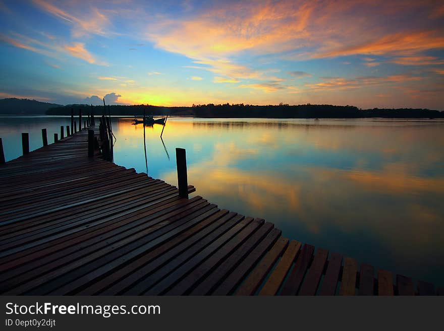 Brown Wooden Dock