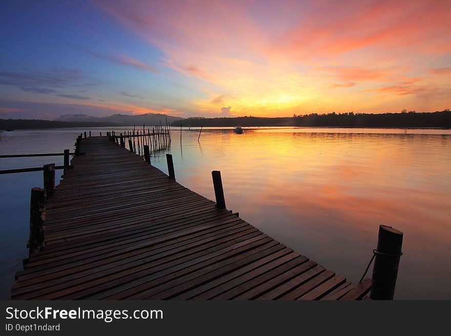 Brown Wooden Dock