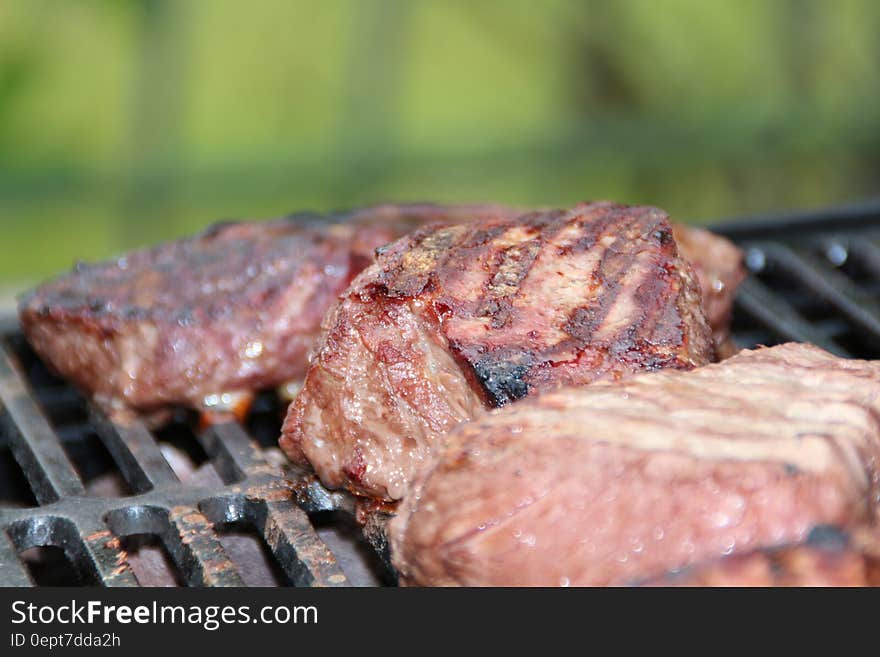 Grilled Meat during Daytime