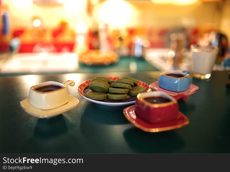 Espresso time with green tea cookies