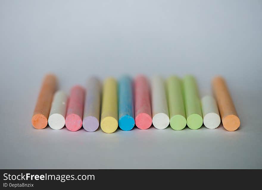 Close up of colorful pieces of chalk. Close up of colorful pieces of chalk.