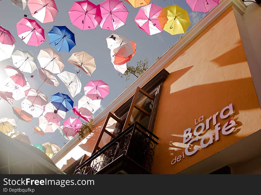 Umbrella Floating during Day Time