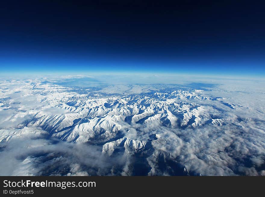 White and Blue Cloudy Sky