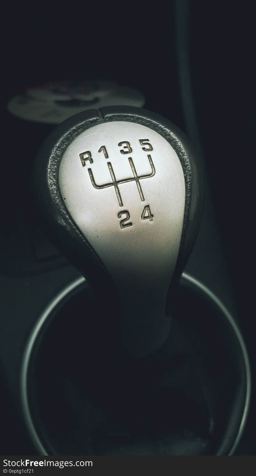 Black and Gray Car Gear Shift Lever Showing R 1 3 5 2 4