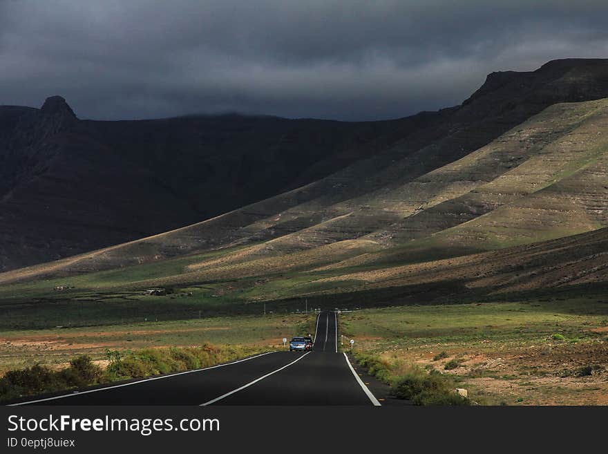 Cars on a Mountain Road