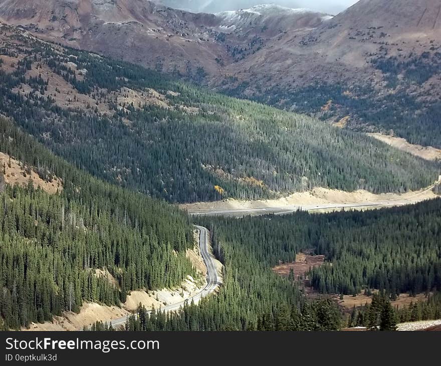 Top View of Green Mountain during Daytime