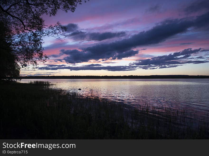 Empty Lake during Night Time