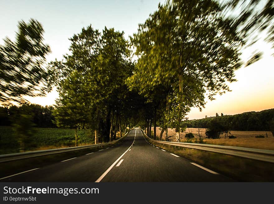 Empty road in countryside on sunny day. Empty road in countryside on sunny day.