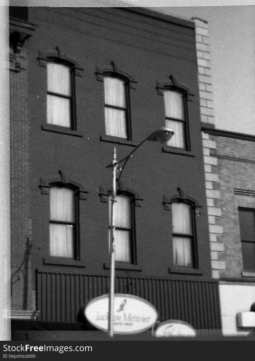 Storefront in downtown Belleville circa 1970 in black and white. Storefront in downtown Belleville circa 1970 in black and white.