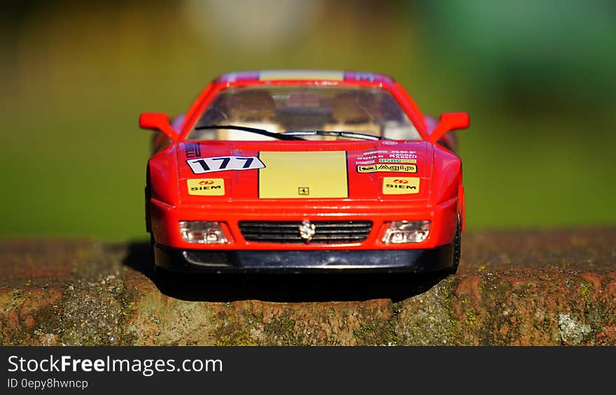 Toy Red Yellow Racecar