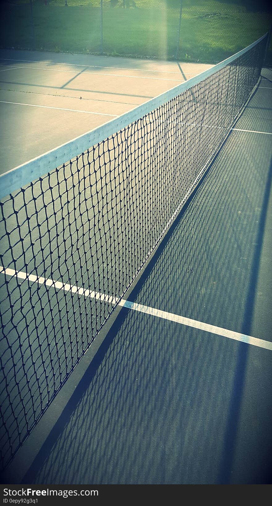 White Tennis Net on a Ground