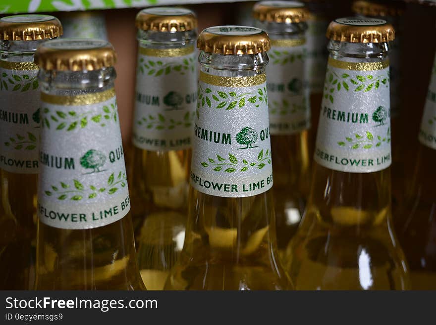 Flower Lime Beer Bottle