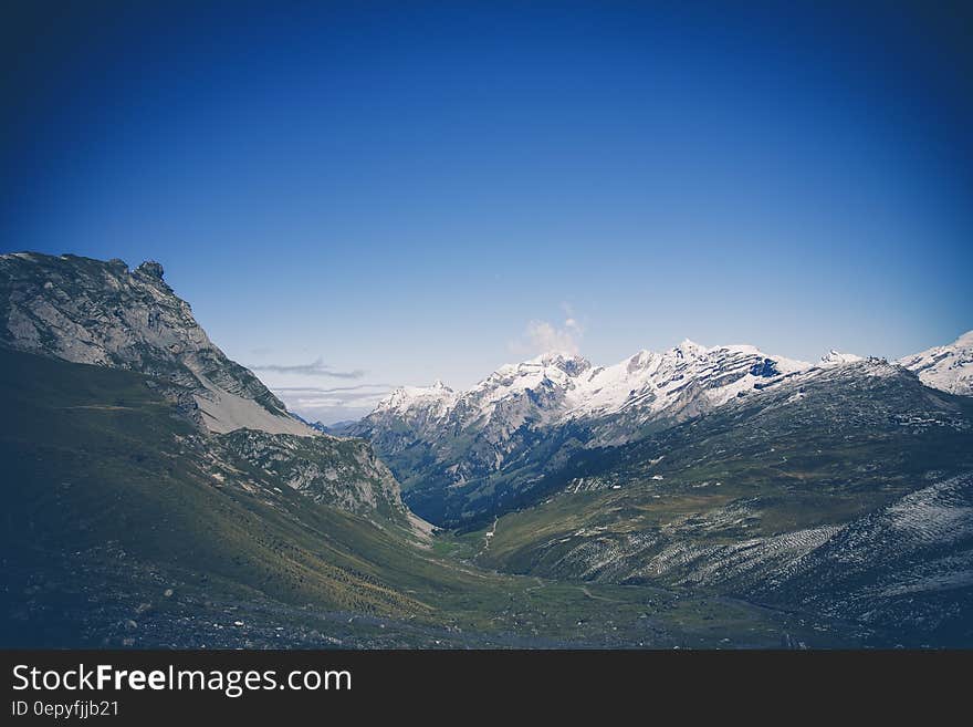 White and Green Mountain during Daytime