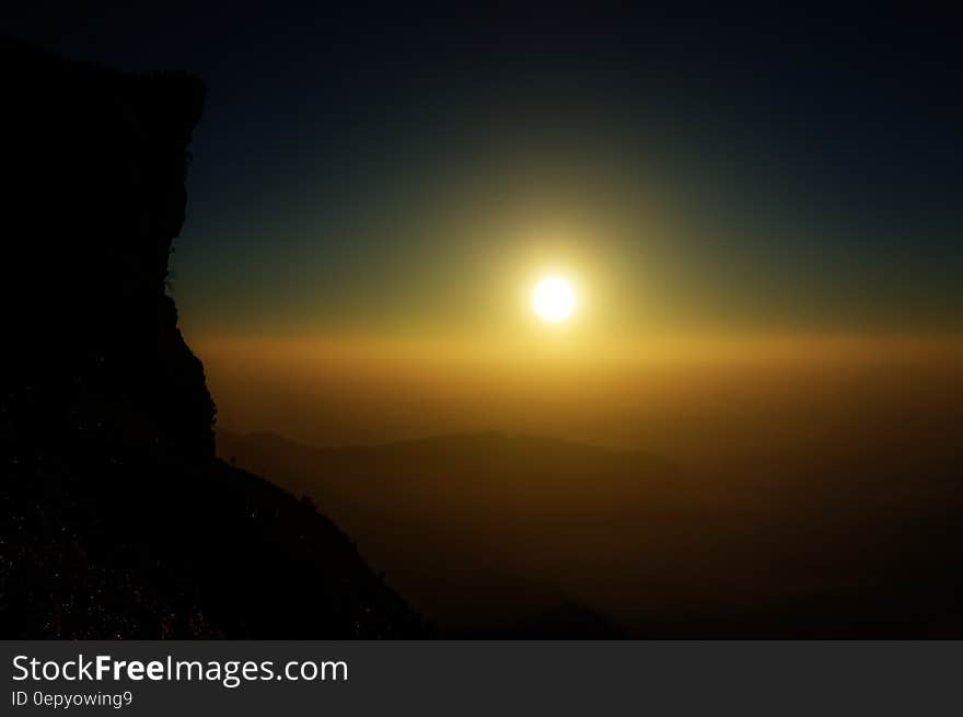 Brown Mountain Rock during Dawn