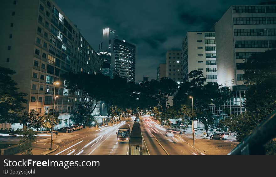 Landscape Photography of Cars at City during Nighttime