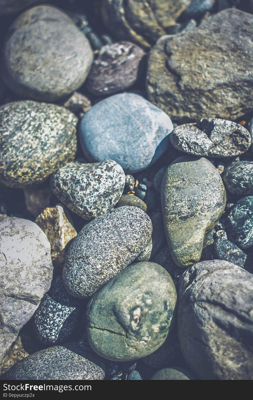 White Brown and Black Stone