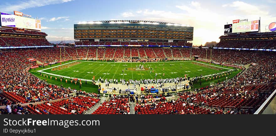 Nfl Stadium Field Full With Crowd Watching the Game during Daytime