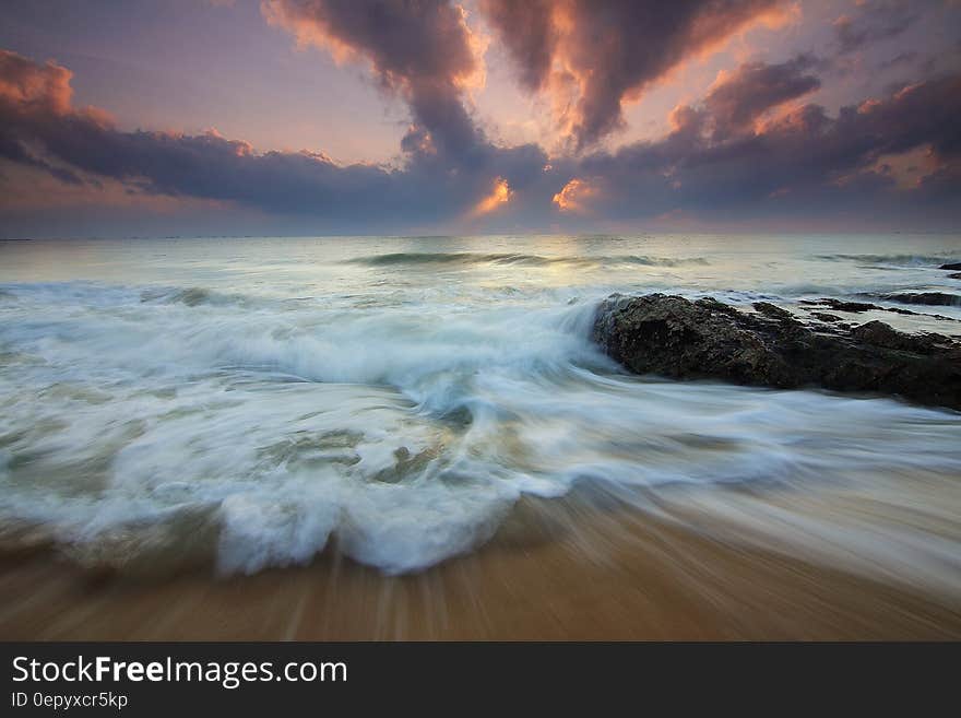 Sea Beside Seashore Photo