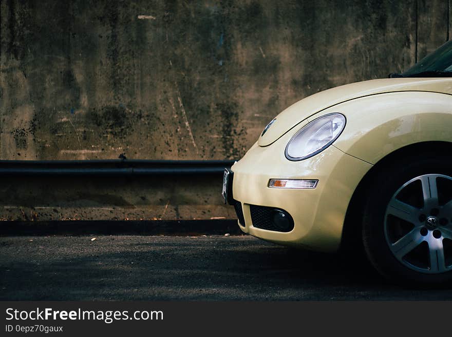 Beige Volkswagen Beetle