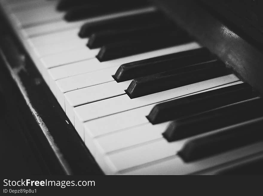 Close up of keys on piano. Close up of keys on piano.