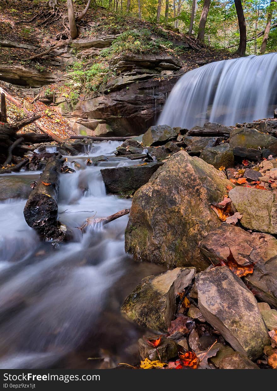 River Waterfalls Long Exposure Photograph