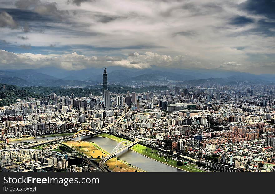 Landscape View of City Curing Day Time