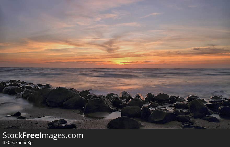 Sunset View by the Sea Shore