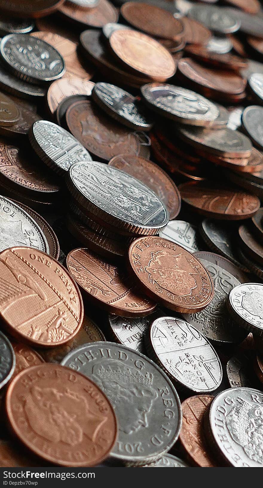 Silver and Brown Round Coins