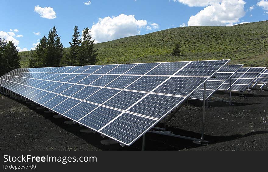 Black and Silver Solar Panels